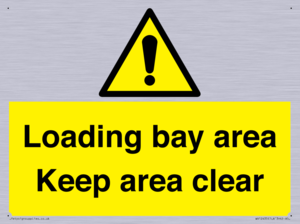 Loading bay area Keep area clear